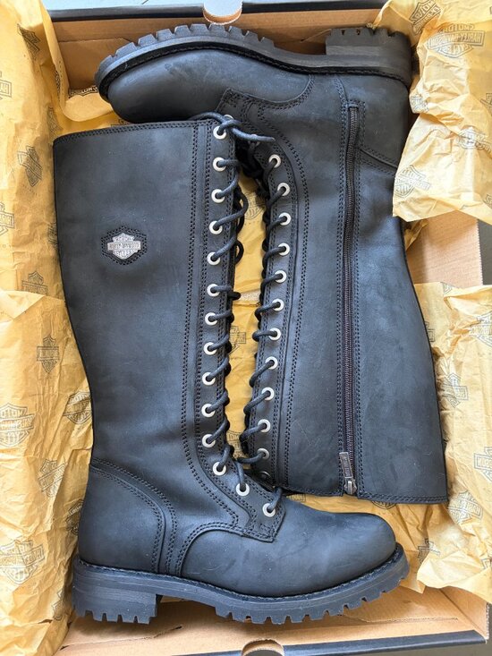Harley-Davidson Shoes - HARLEY DAVIDSON WOMEN'S LORNELL 14" LACE MOTORCYCLE BOOT-NEW